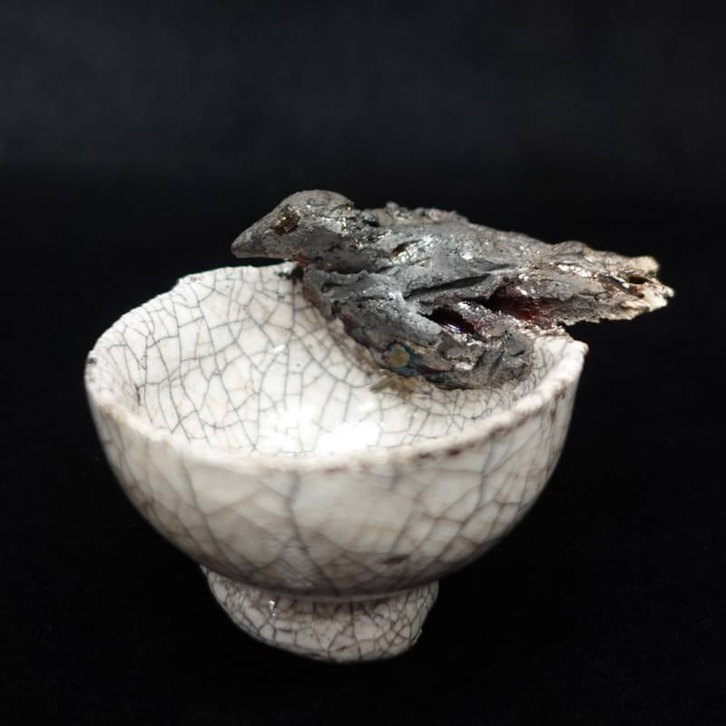 Egg Cup with Crow