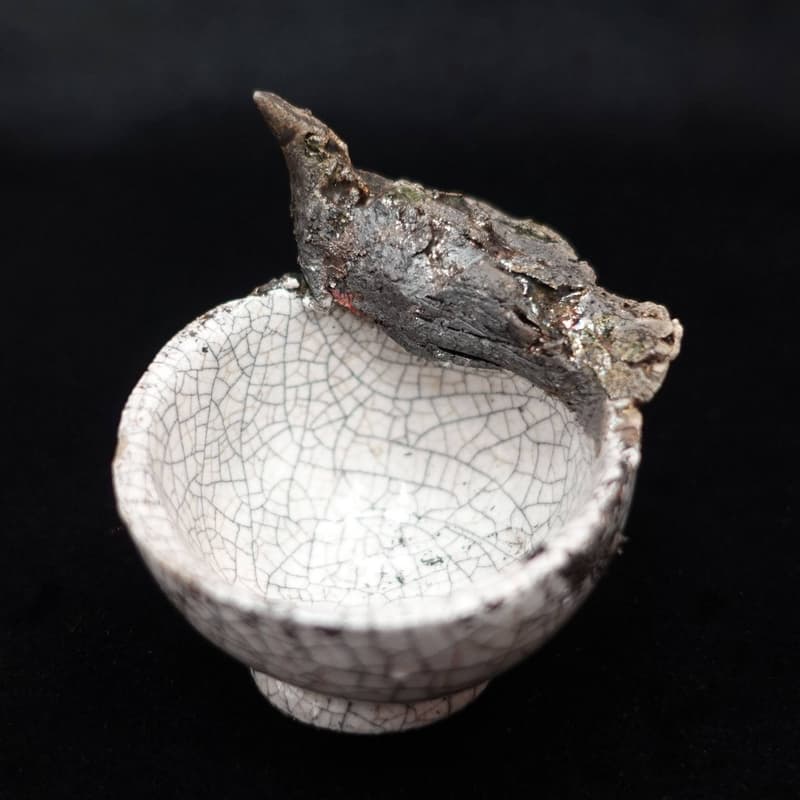 Egg Cup with Crow