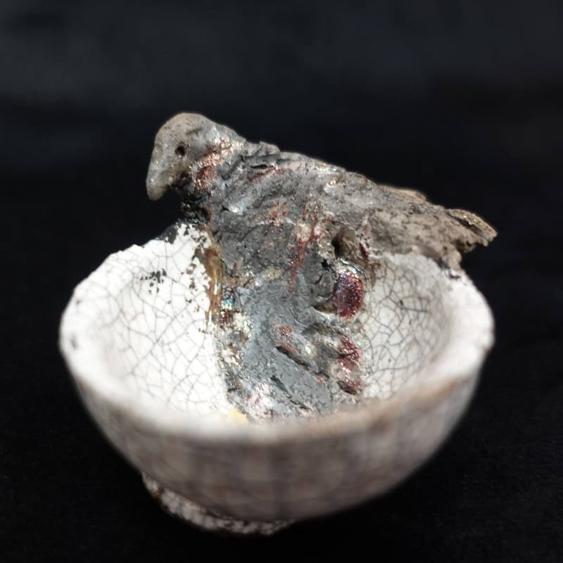 Egg Cup with Crow