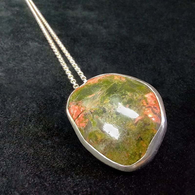 Green stone necklace