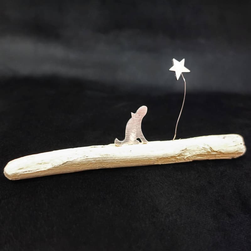 People on Driftwood - Dog and Star